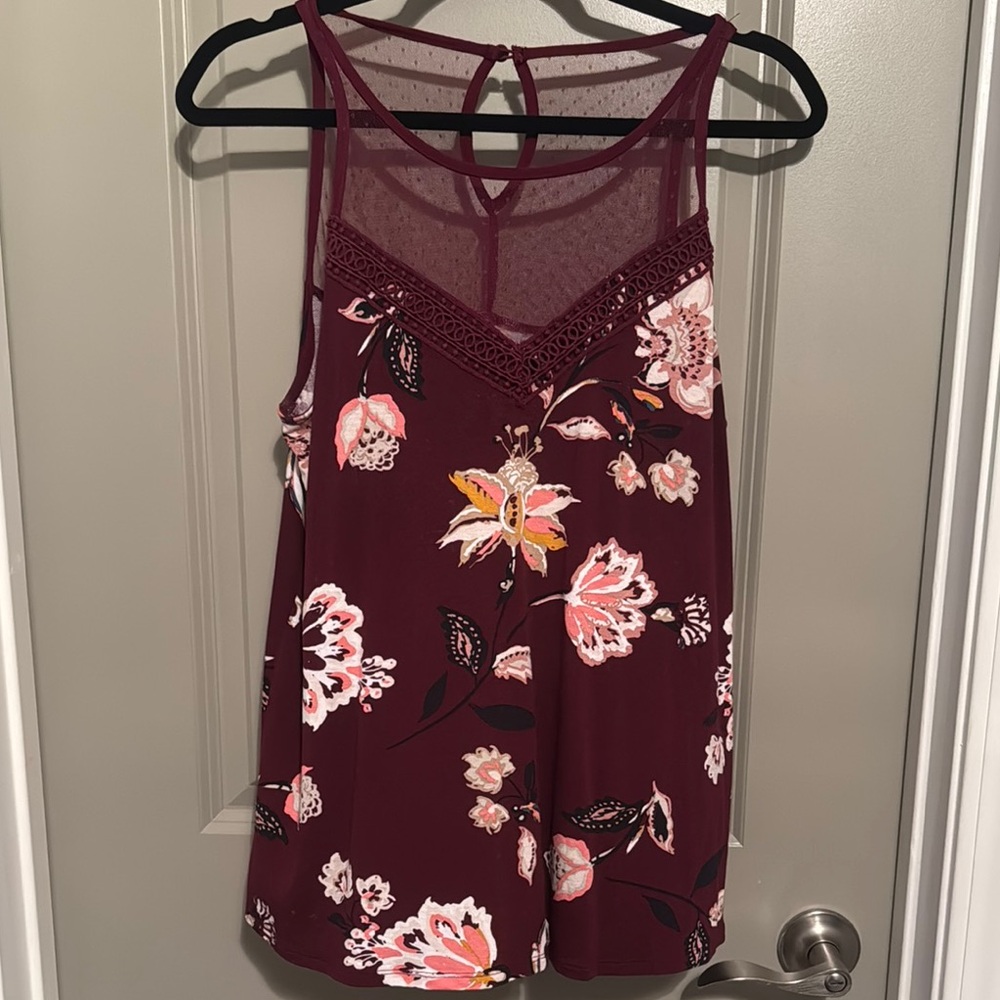 Maurices Red Sleeveless Backless Camisole